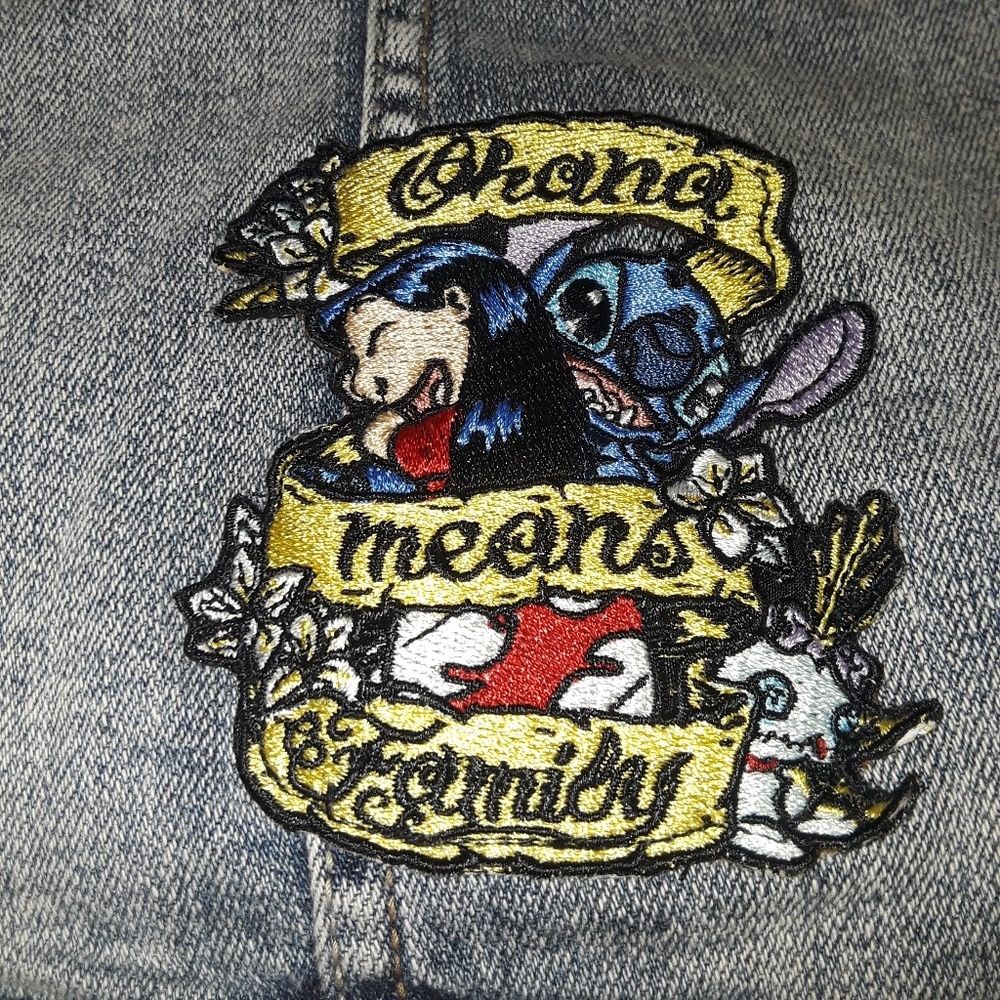 Disney Stitch Jean Jacket Size Large